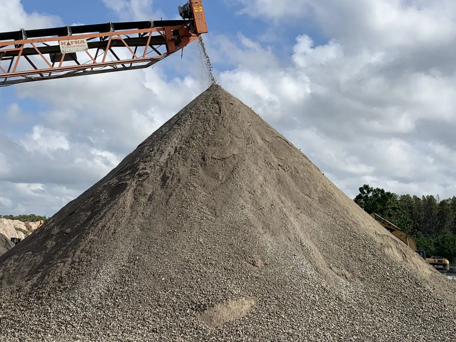 Aggregate and stone products at PAW yard